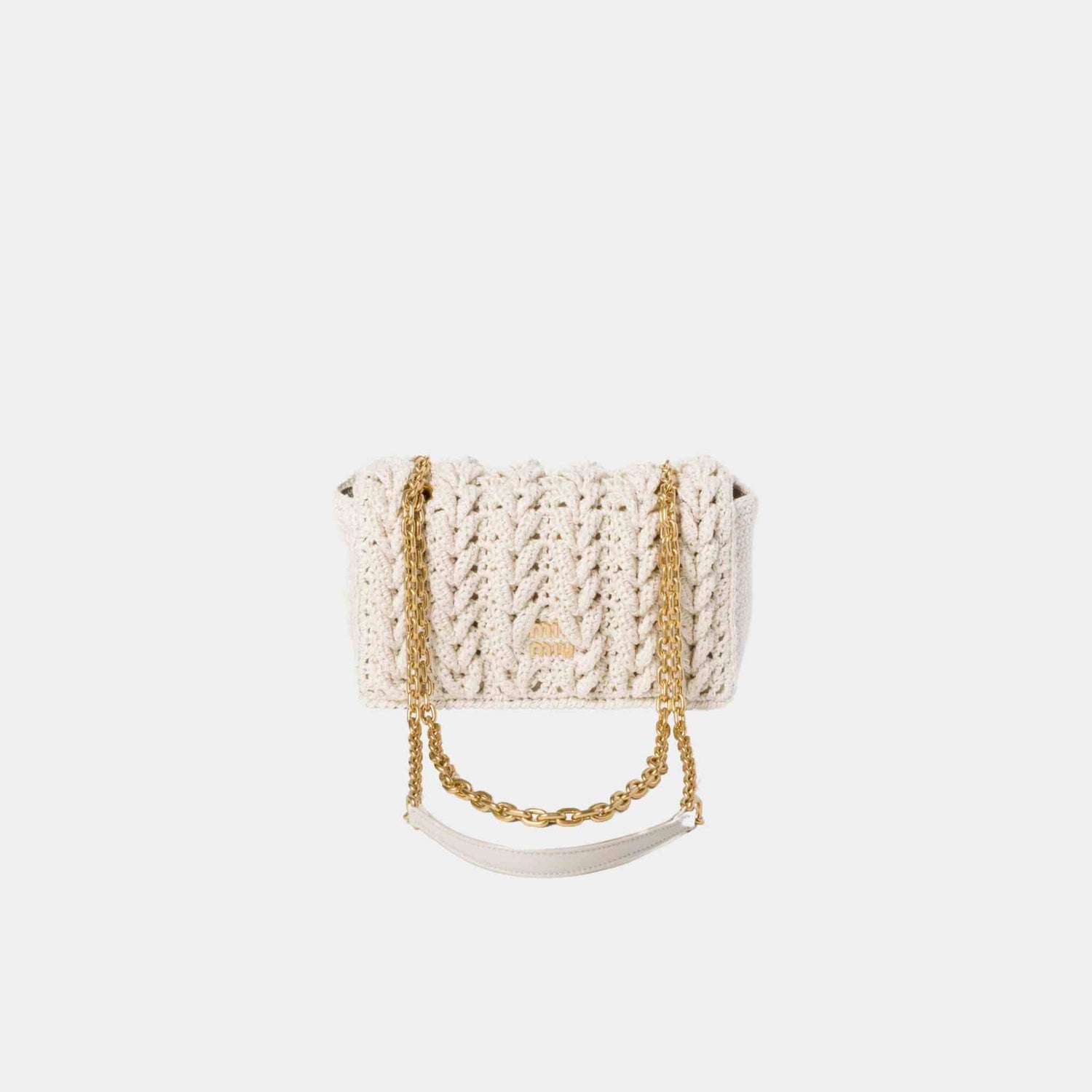 Cotton Cable-Knit Mini-Bag