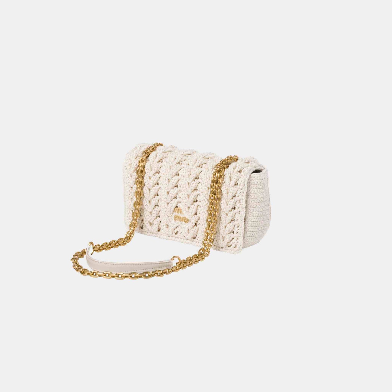 Cotton Cable-Knit Mini-Bag