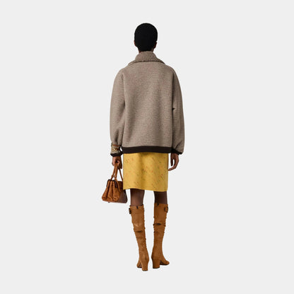 Cotton Fleece Zipper Blouson Jacket