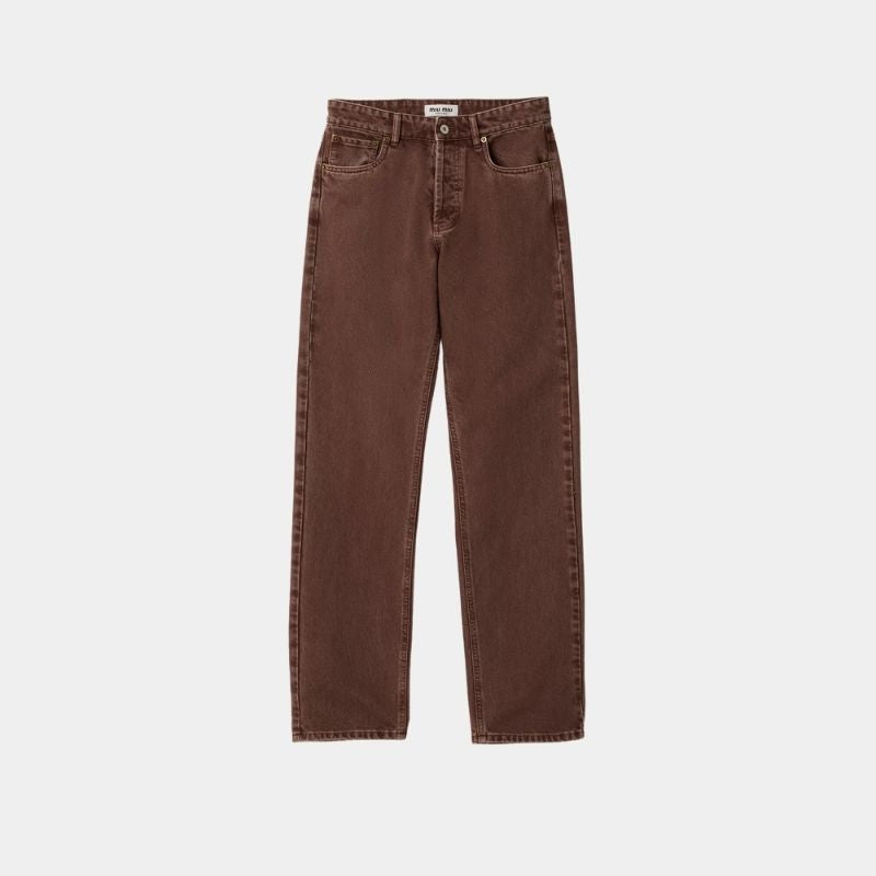 Five Pocket Bull Denim Trousers Brown