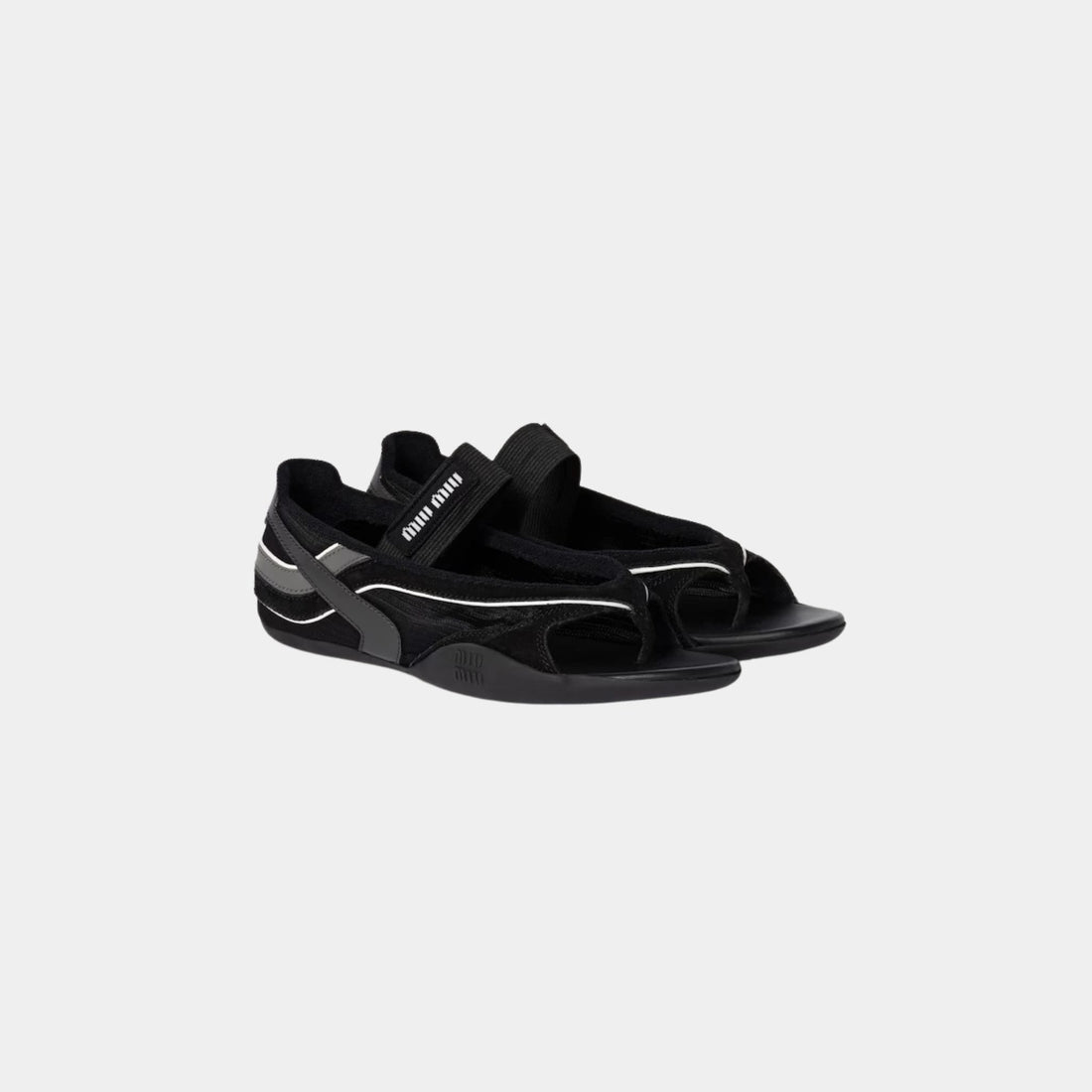 Gymnasium Technical Fabric Thong Ballerinas