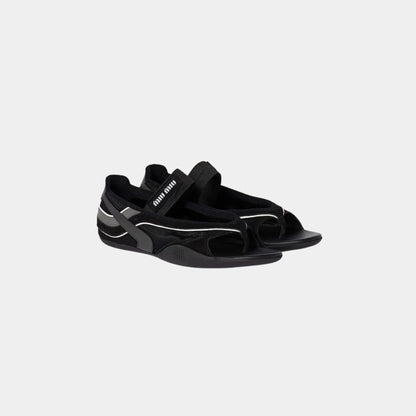 Gymnasium Technical Fabric Thong Ballerinas