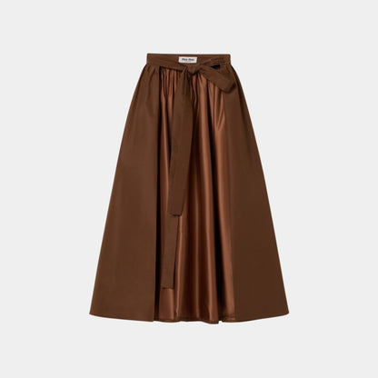 Long Silk Faille Skirt