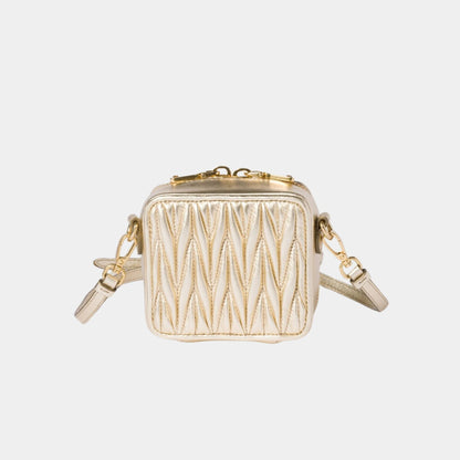 Matelasse Nappa Leather Mini Square Pouch