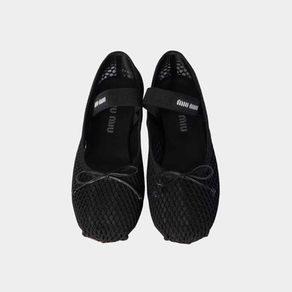Mesh Fabric Ballerinas