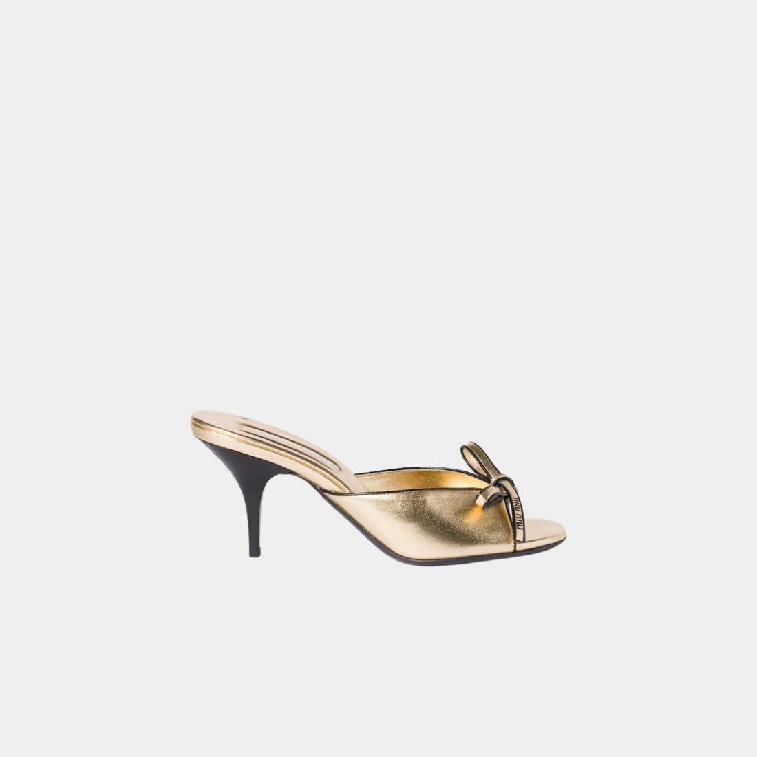 Mordoré Nappa Leather Heeled Sandals with Bow