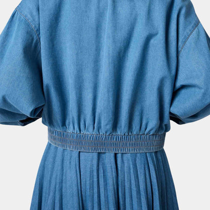 Oversized Denim Blouson Jacket Sapphire Blue