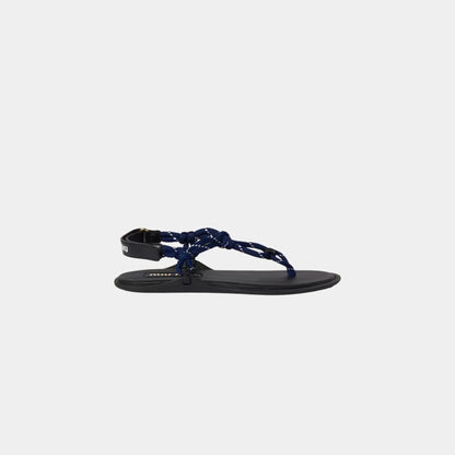 Riviere Cord and Leather Sandals