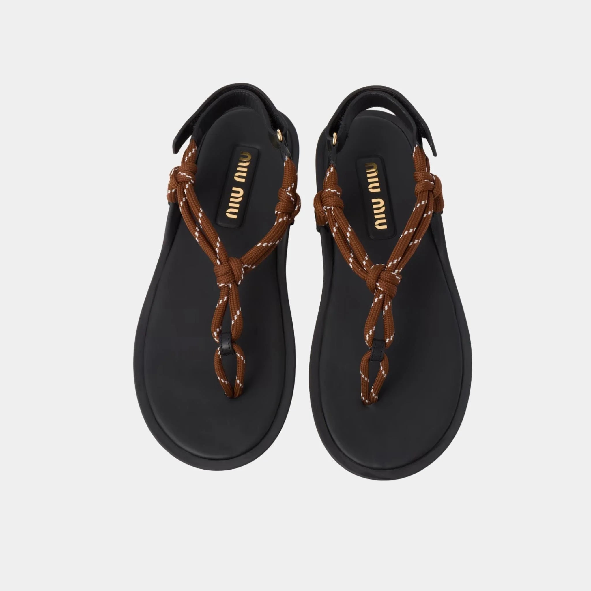 Riviere Cord and Leather Sandals