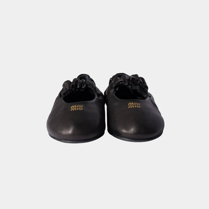Ruches Nappa Leather Ballerinas