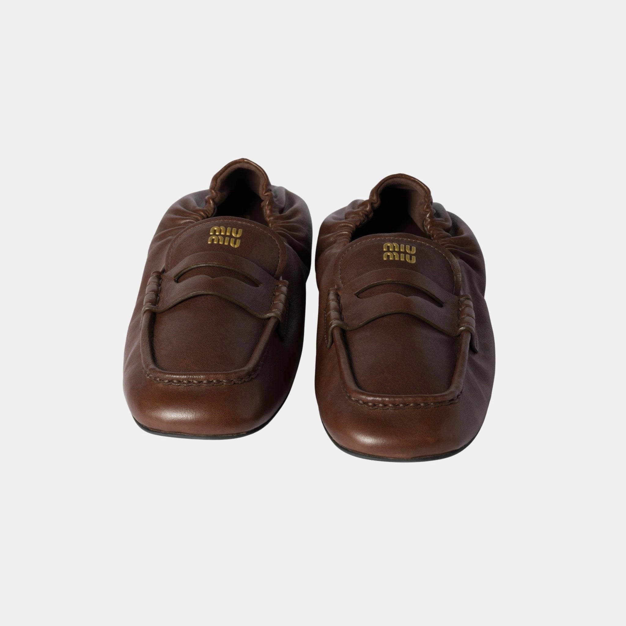 Ruches Nappa Leather Loafers