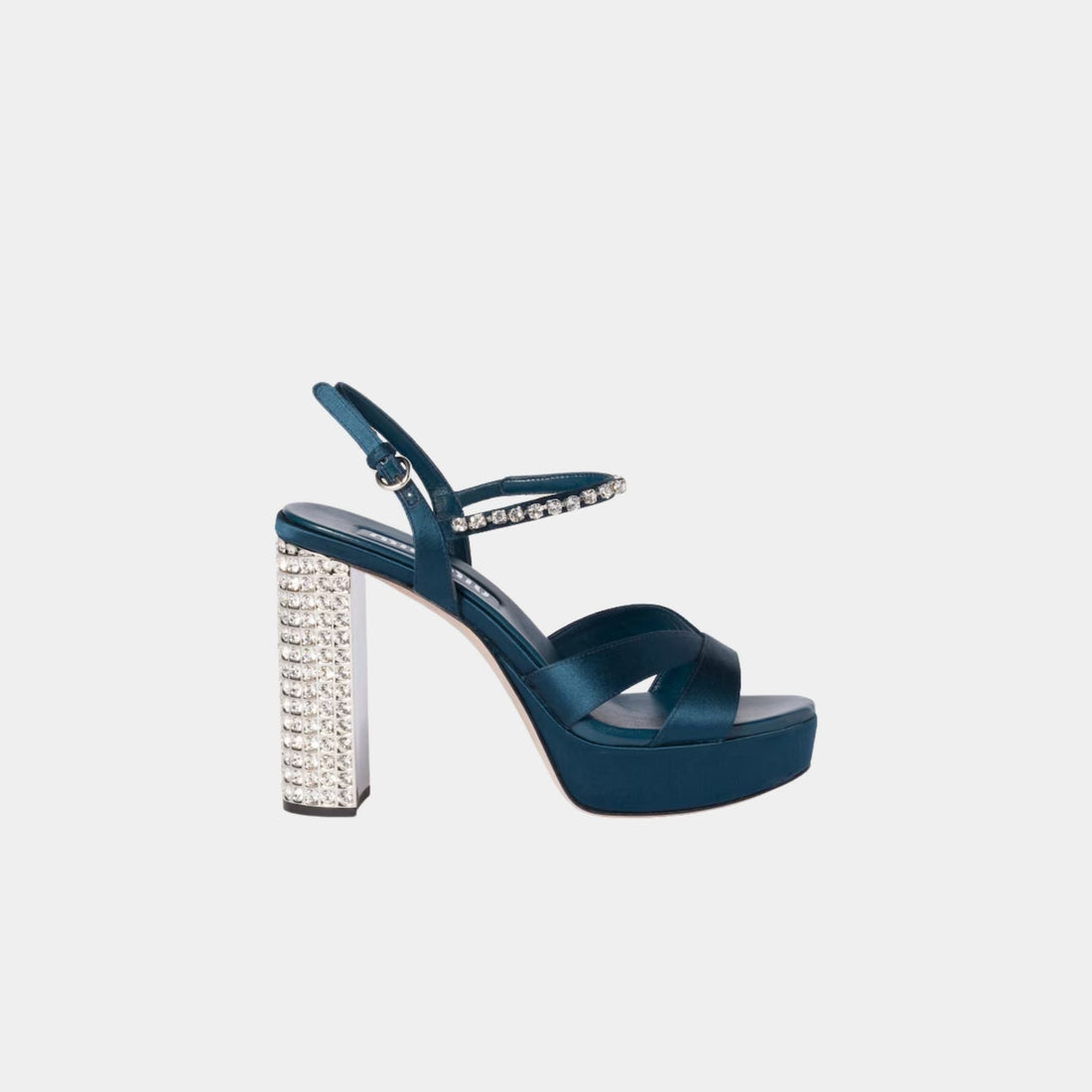 Satin Nappa Leather Platform Sandals