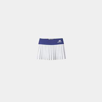Stretch Technical Jersey Pleated Miniskirt