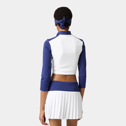 Stretch Technical Jersey Pleated Miniskirt