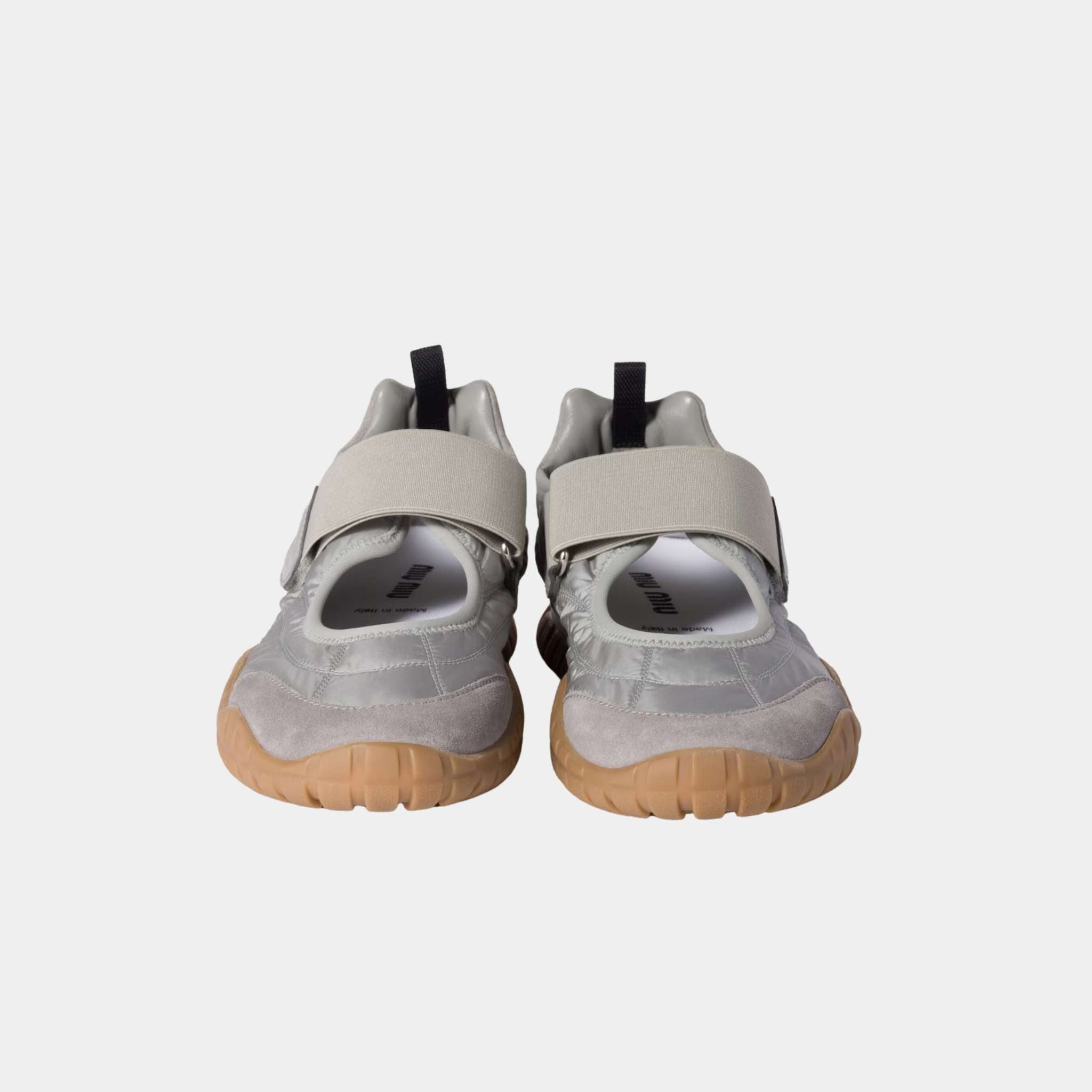 Tyre Technical Fabric And Suede Ballerinas