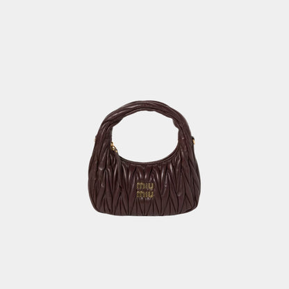 Wander Matelasse Nappa Leather Hobo Small Bag