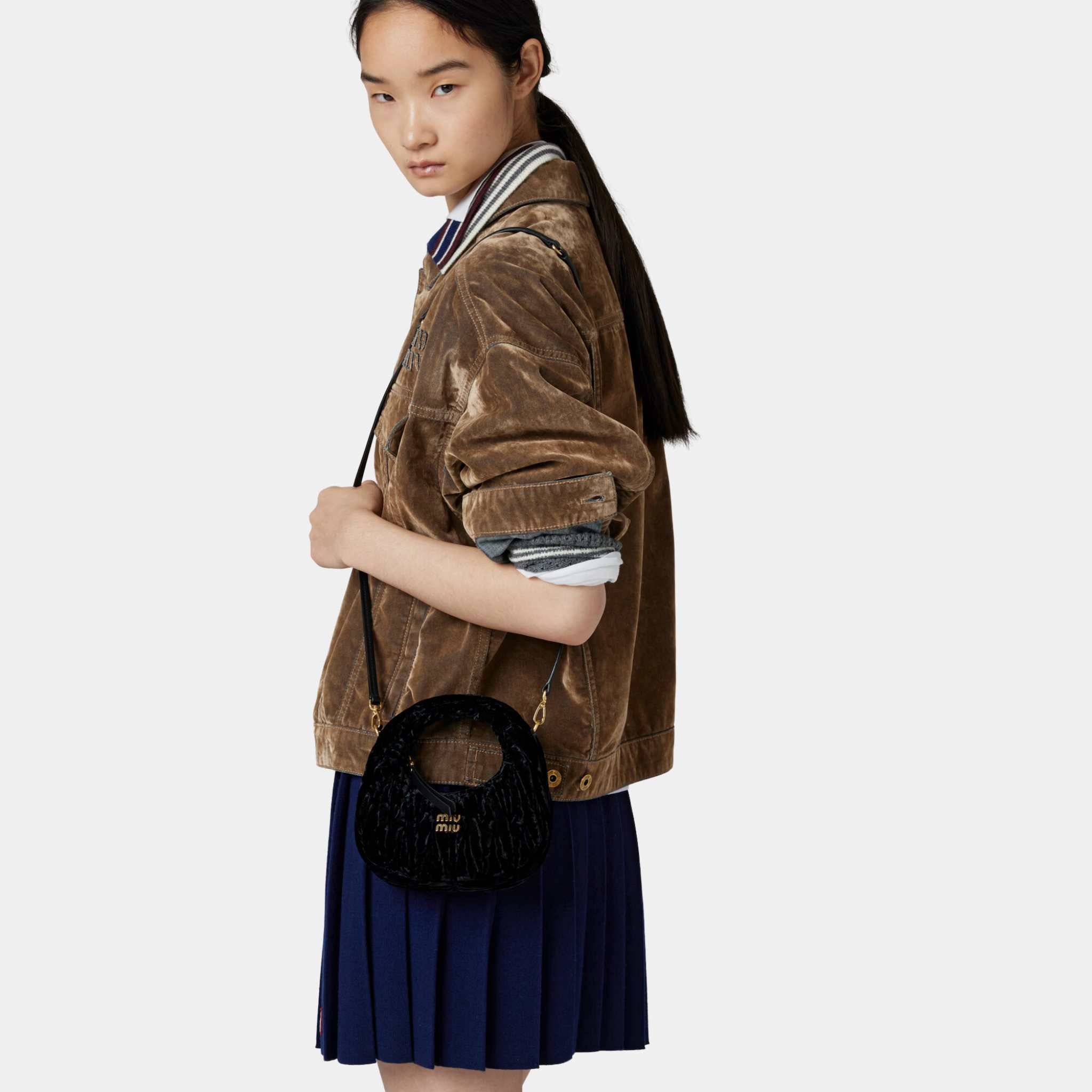 Wander Velvet Hobo Mini Bag