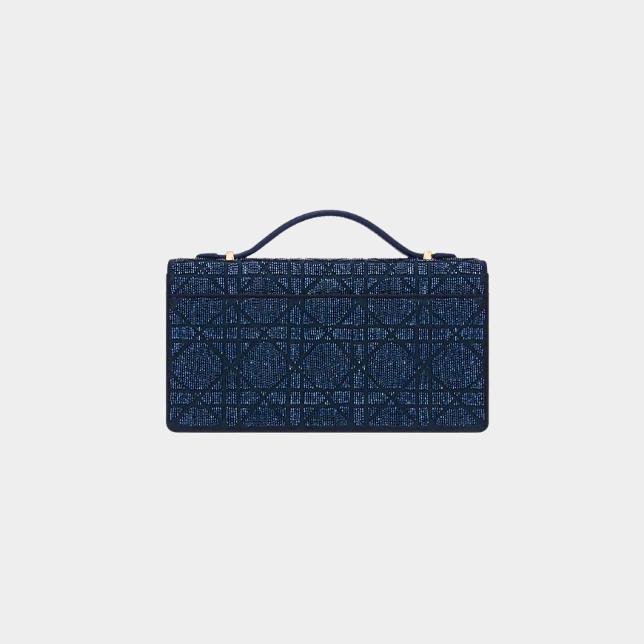 Or My Dior Mini Bag Microbead-Embroidered Cotton