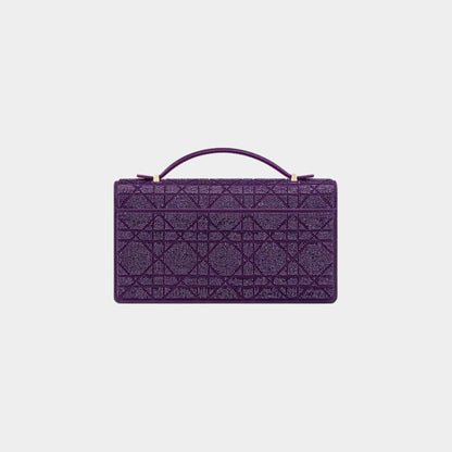 Or My Dior Mini Bag Microbead-Embroidered Cotton
