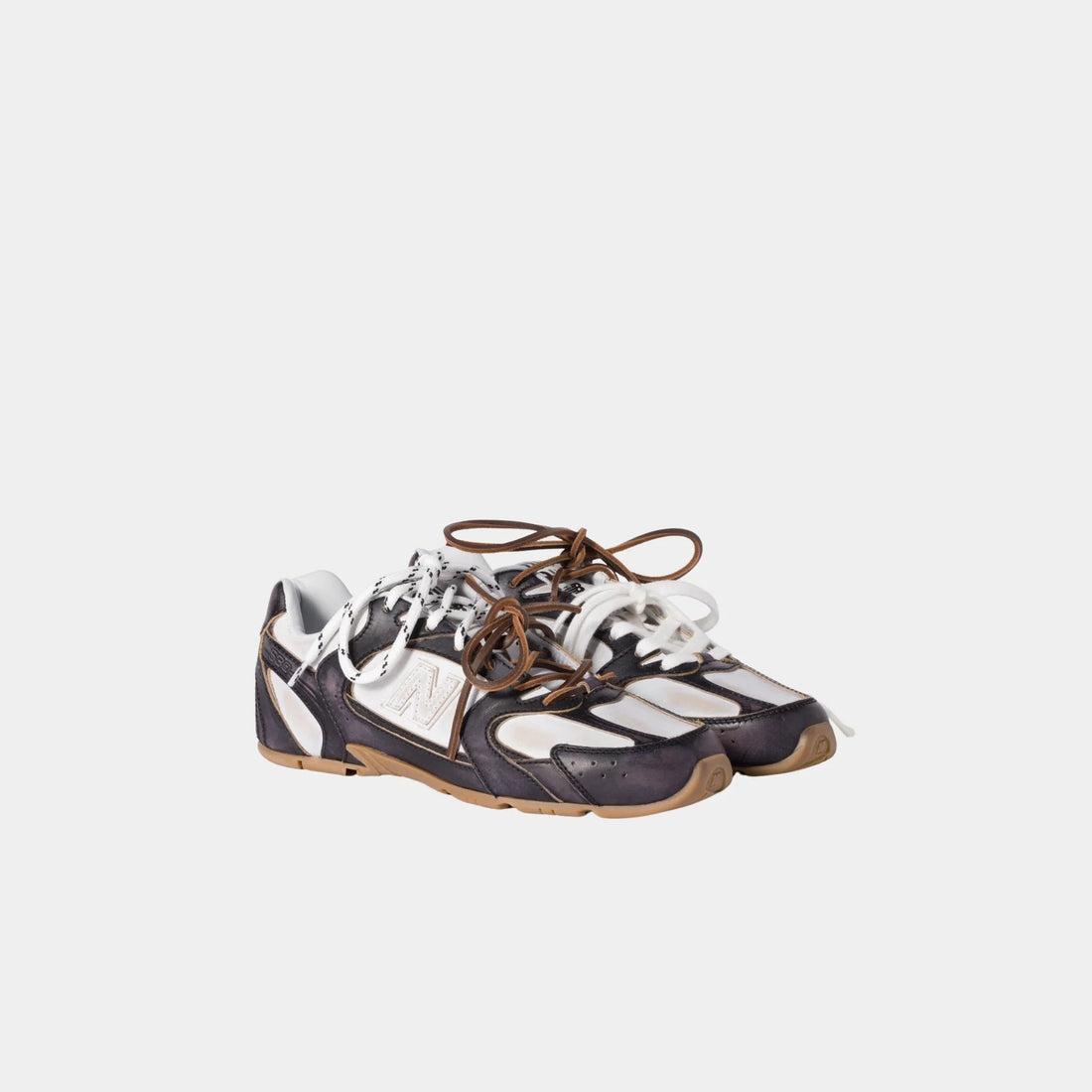 New Balance X Miu Miu 530 SL Deco Calf Leather Sneakers