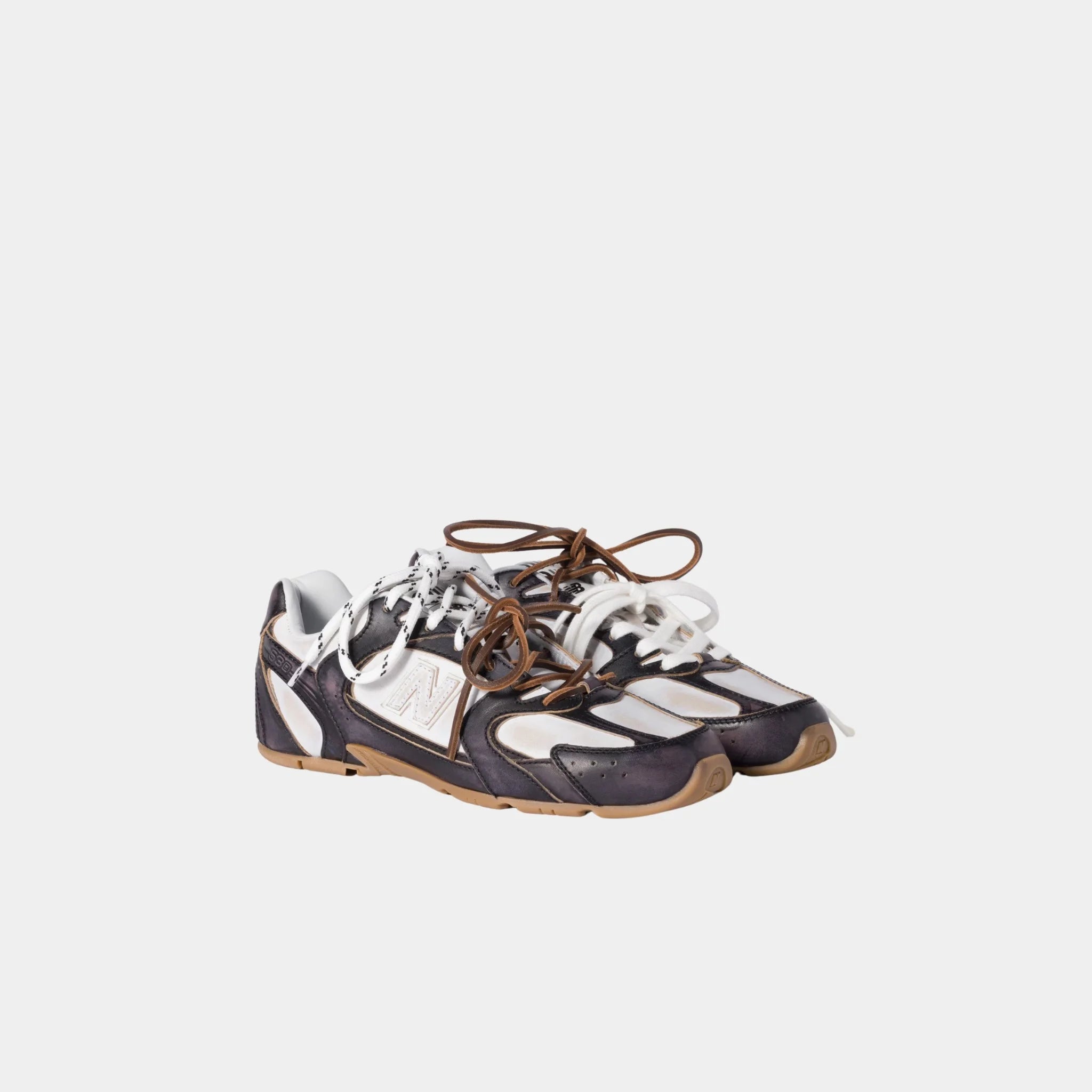 New Balance X Miu Miu 530 SL Deco Calf Leather Sneakers