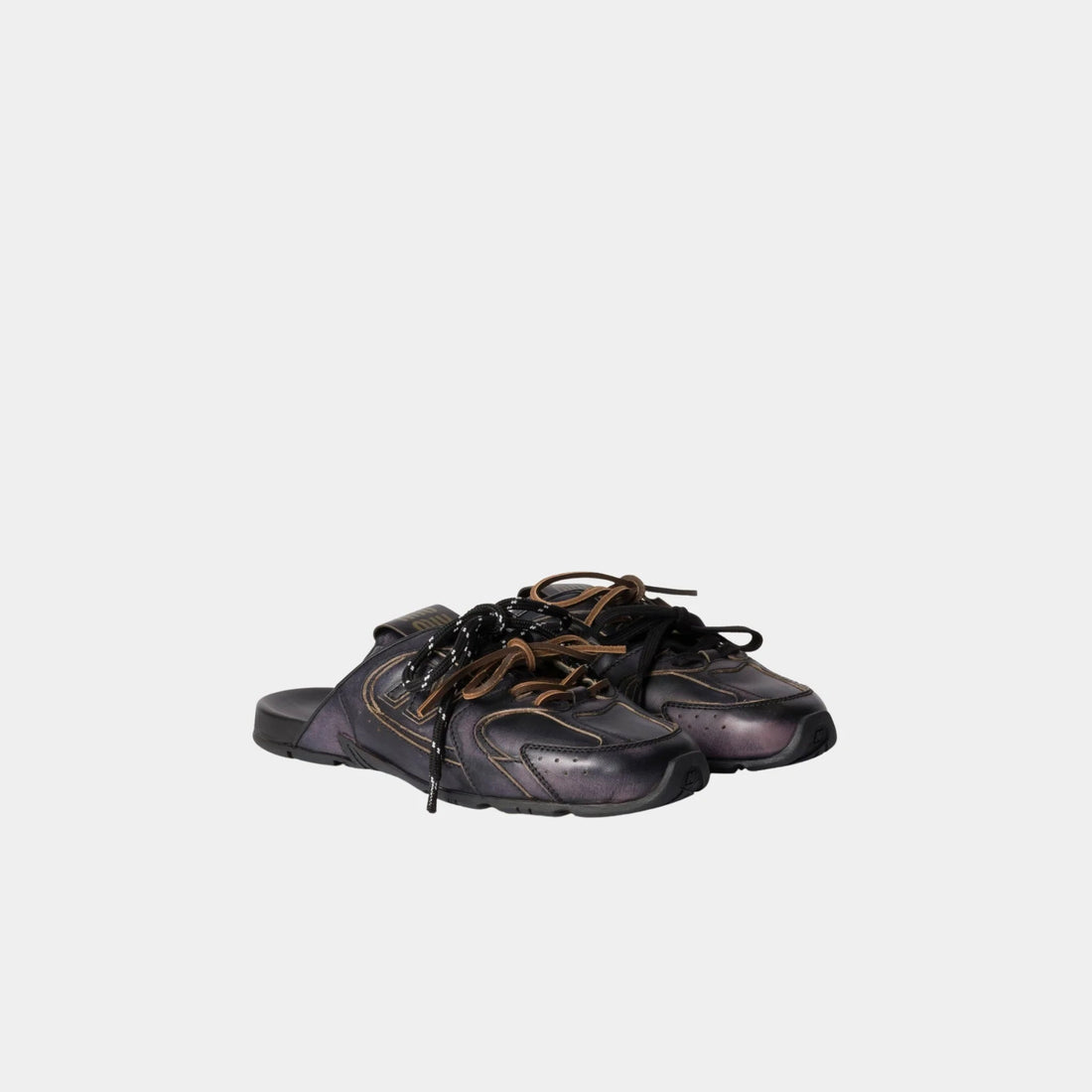 New Balance X Miu Miu 530 SL Deco Calf Leather Mules