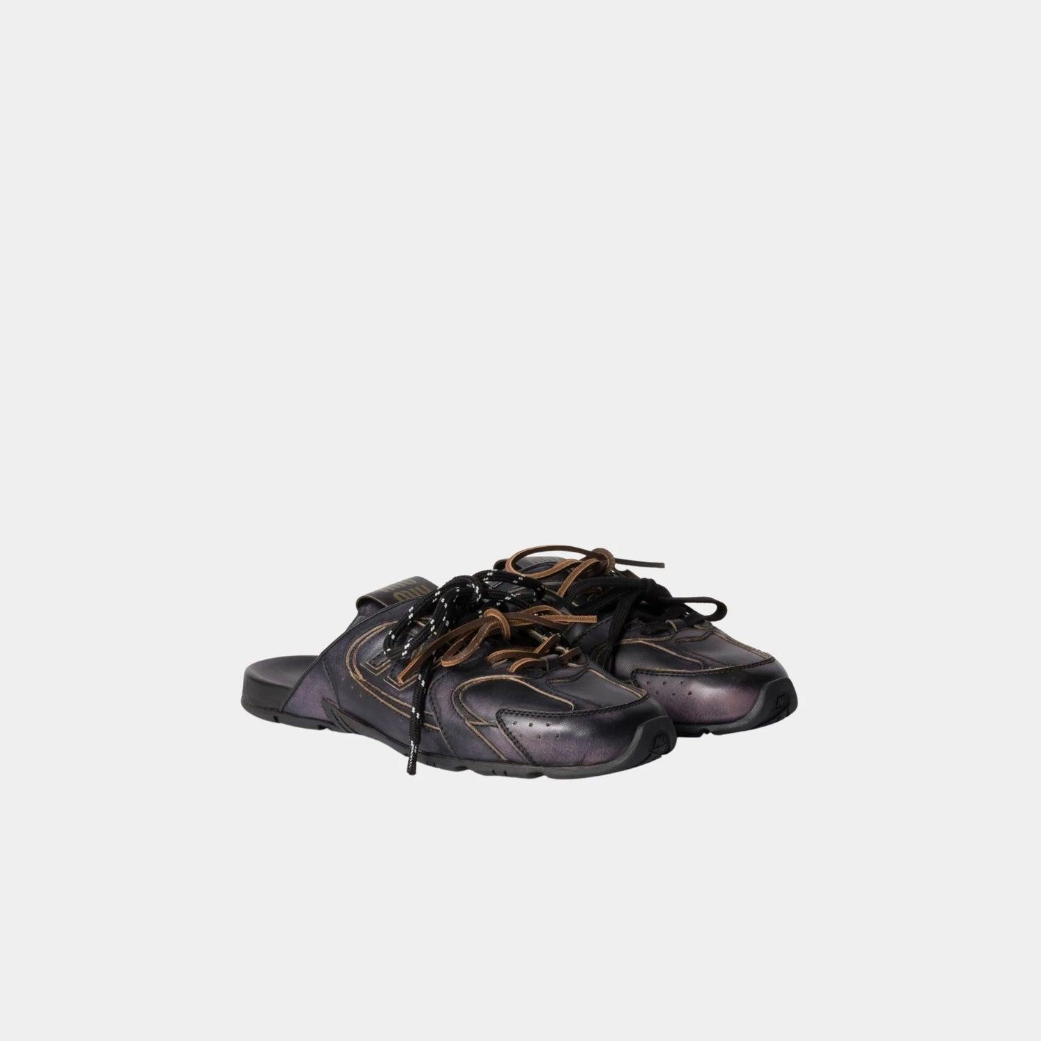 New Balance X Miu Miu 530 SL Deco Calf Leather Mules