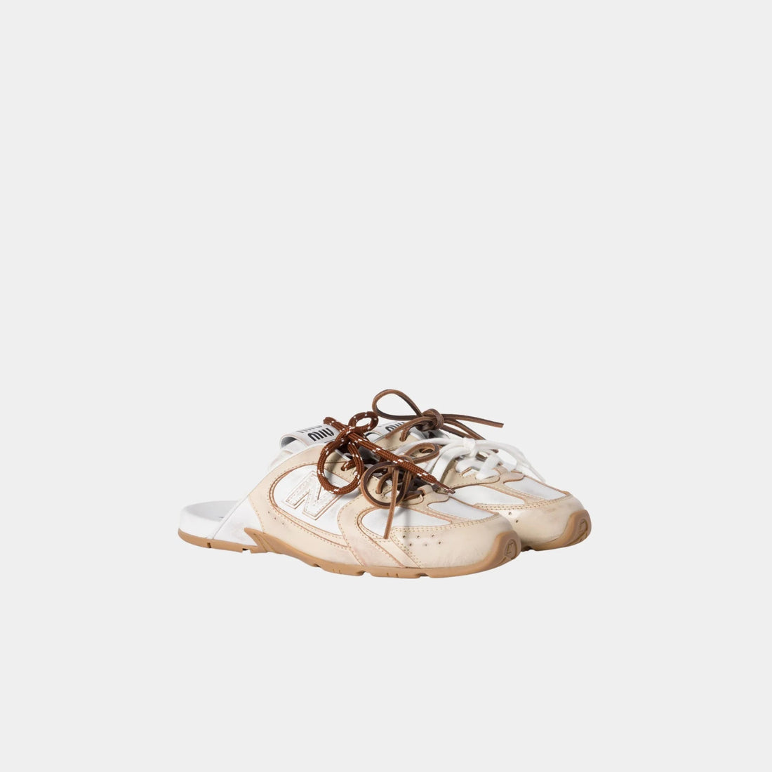 New Balance X Miu Miu 530 SL Deco Calf Leather Mules