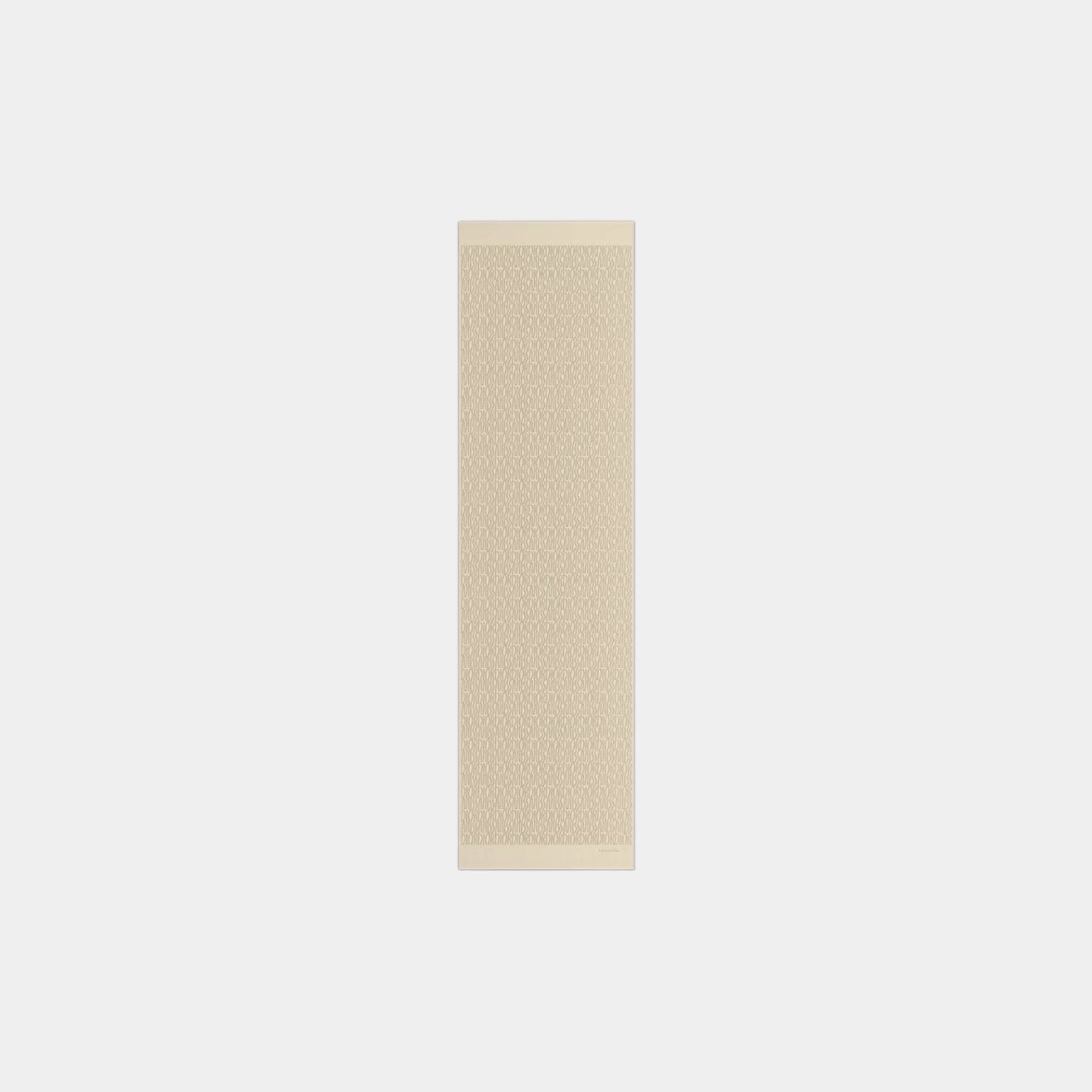 Or Miss Dior Allover Stole Pale Gold-Tone Silk and Metallic Thread
