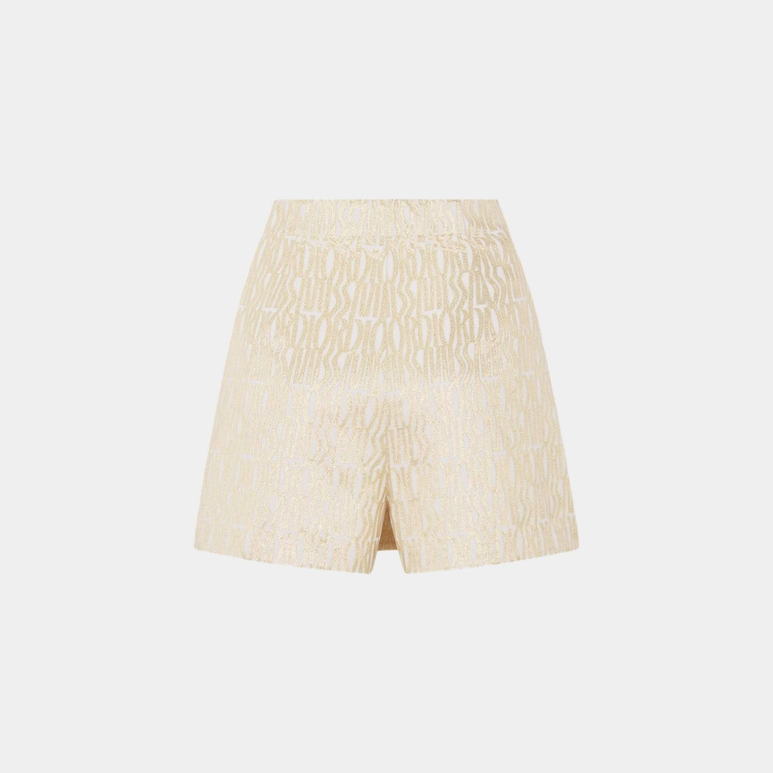 Or Skort White Jacquard Gold-Tone Miss Dior Allover Motif
