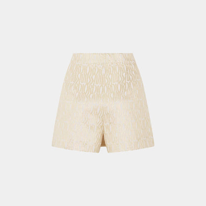 Or Skort White Jacquard Gold-Tone Miss Dior Allover Motif