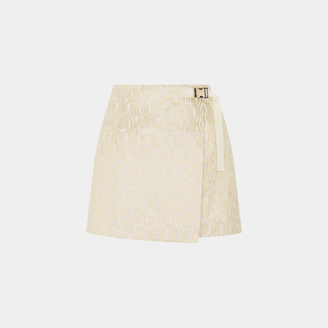 Or Skort White Jacquard Gold-Tone Miss Dior Allover Motif