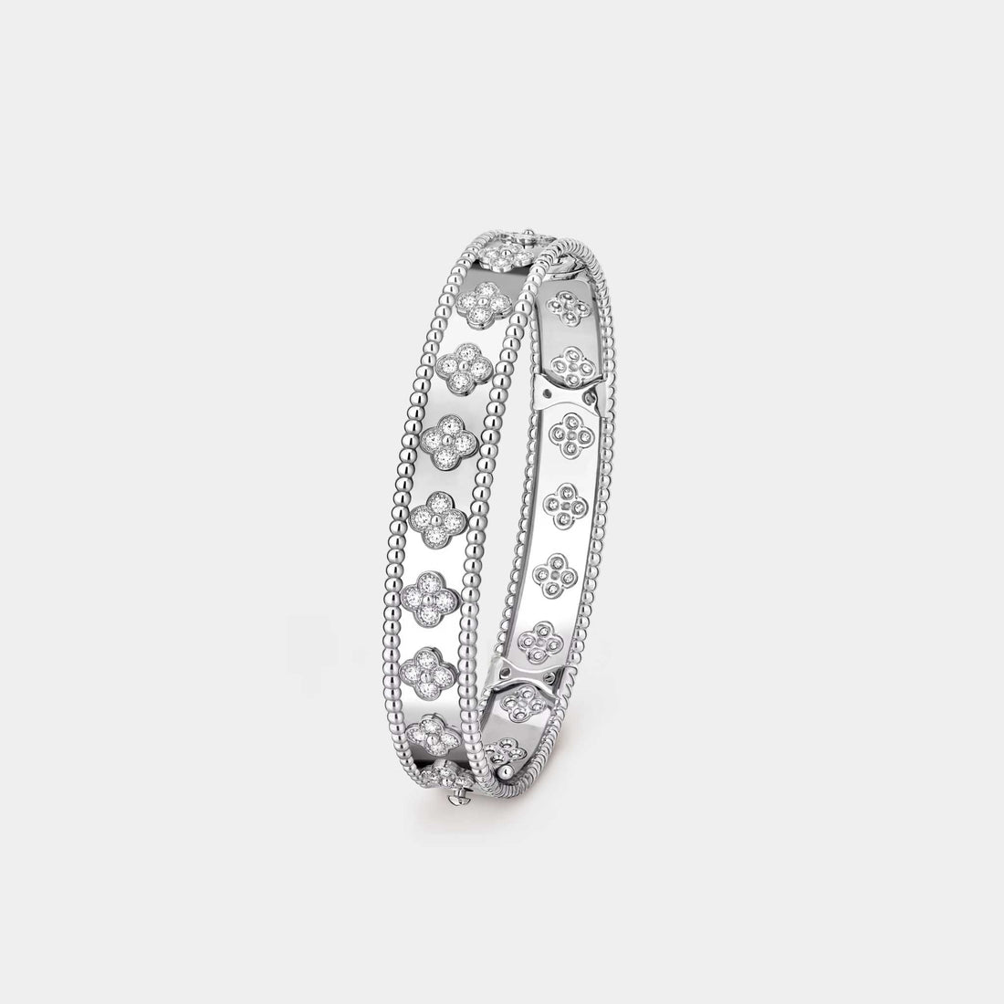 Perlée Clovers Bracelet Medium Model White Gold Diamond