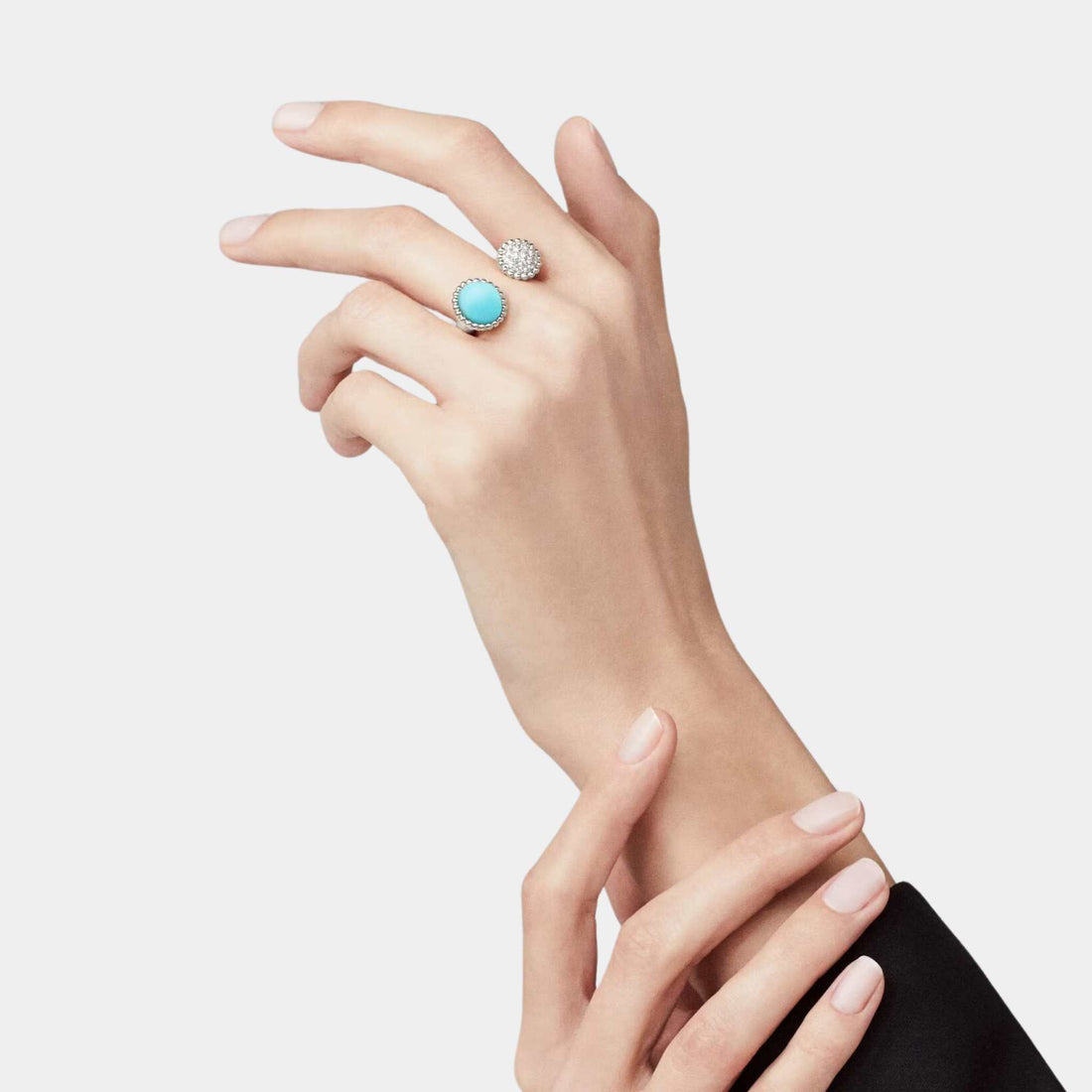 Perlée Couleurs Ring in Yellow Gold Diamond &amp; Turquoise