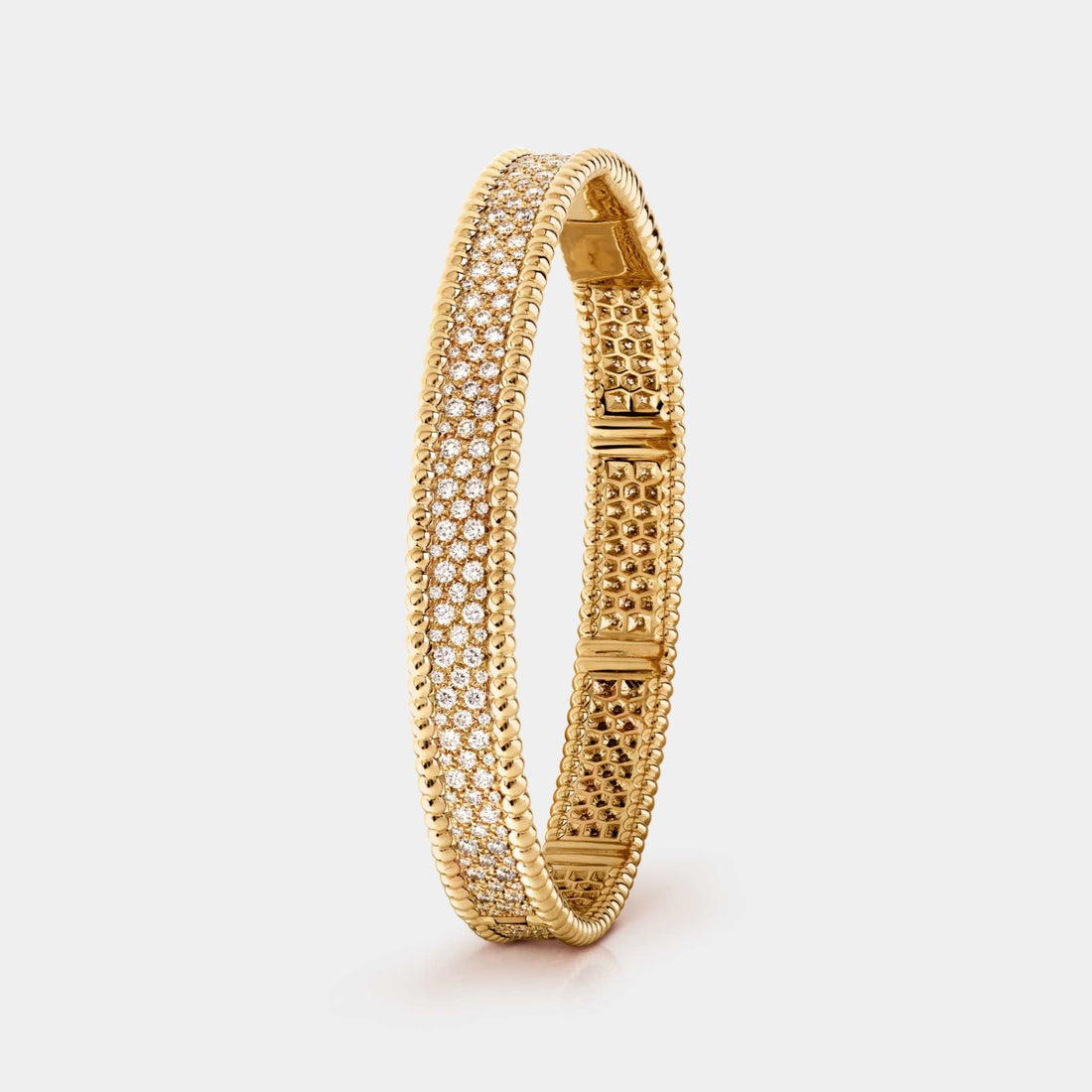 Perlée Diamonds Bracelet 3 Rows Medium Model Yellow Gold Diamond