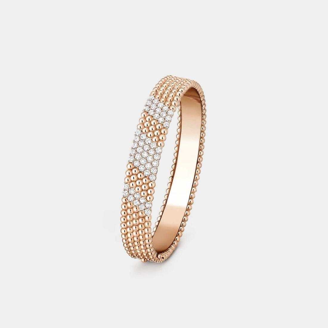 Perlée Diamonds Bracelet 5 Rows Medium Model Rose Gold Diamond