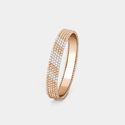 Perlée Diamonds Bracelet 5 Rows Medium Model Rose Gold Diamond