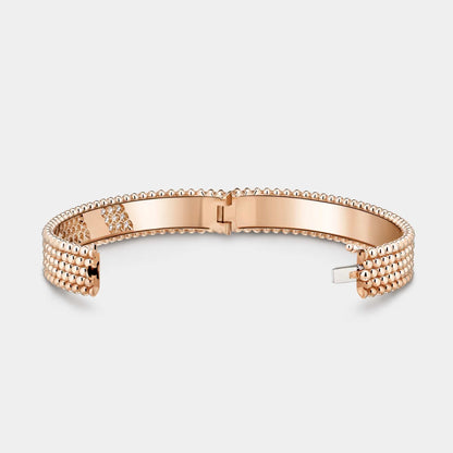 Perlée Diamonds Bracelet 5 Rows Medium Model Rose Gold Diamond
