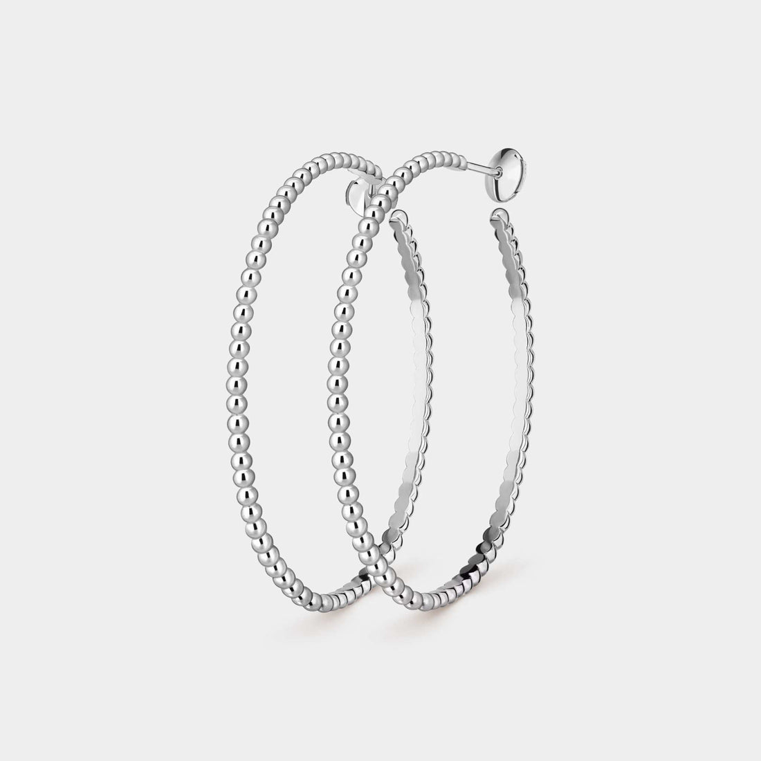 Perlée Pearls Of Gold Hoop Earrings Large Model White Gold