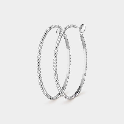 Perlée Pearls Of Gold Hoop Earrings Large Model White Gold