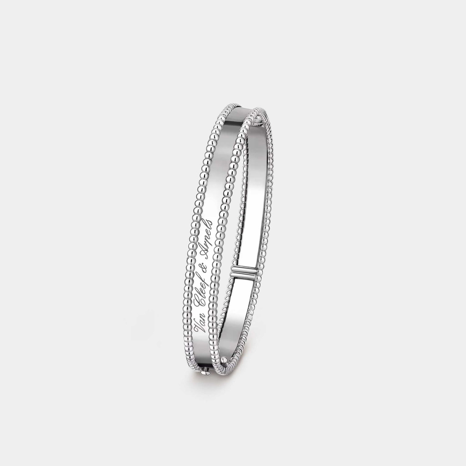 Perlée Signature Medium Bracelet White Gold