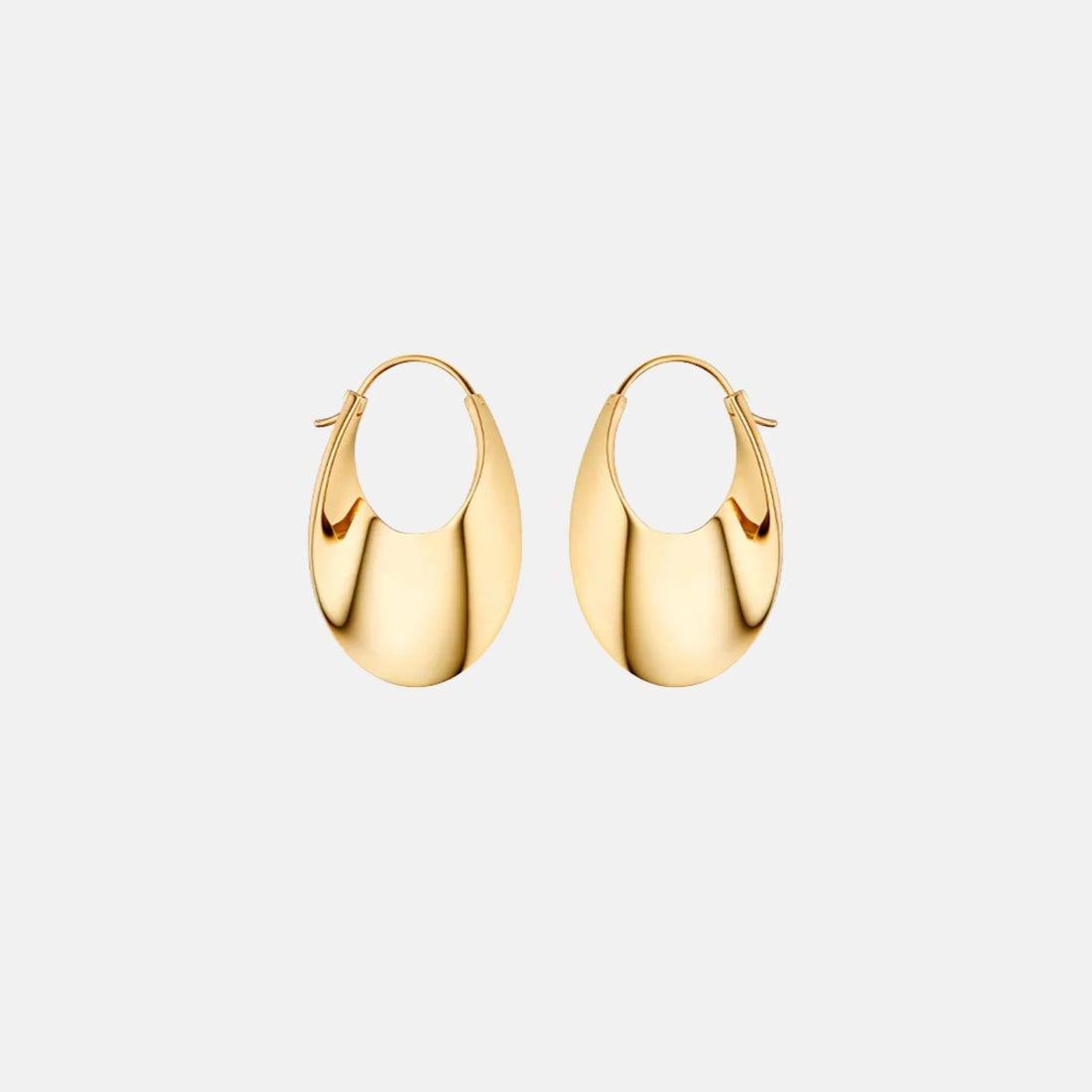 Eole Slim Hoop Earrings 24 Carat Gold Gilded Edition