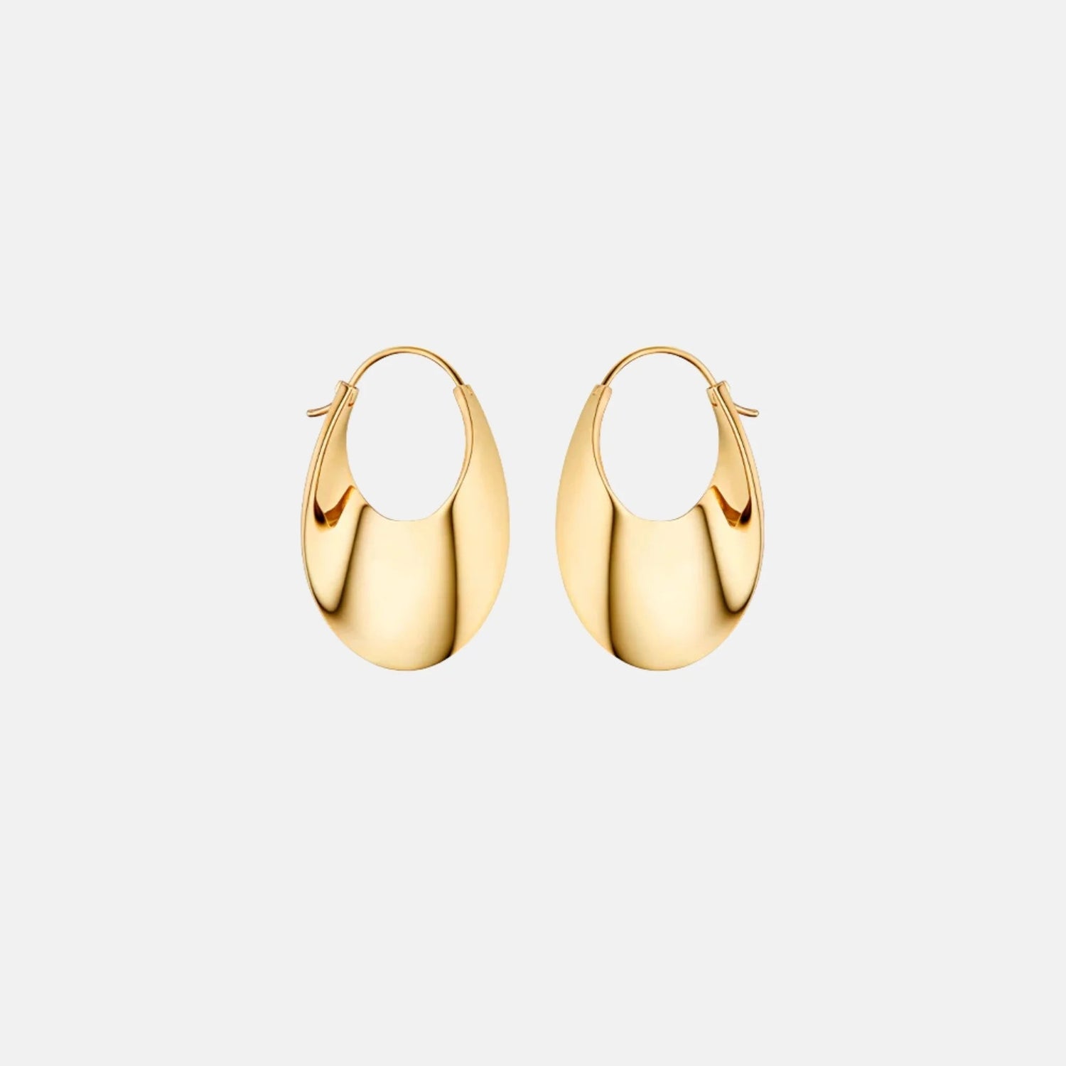 Eole Slim Hoop Earrings 24 Carat Gold Gilded Edition