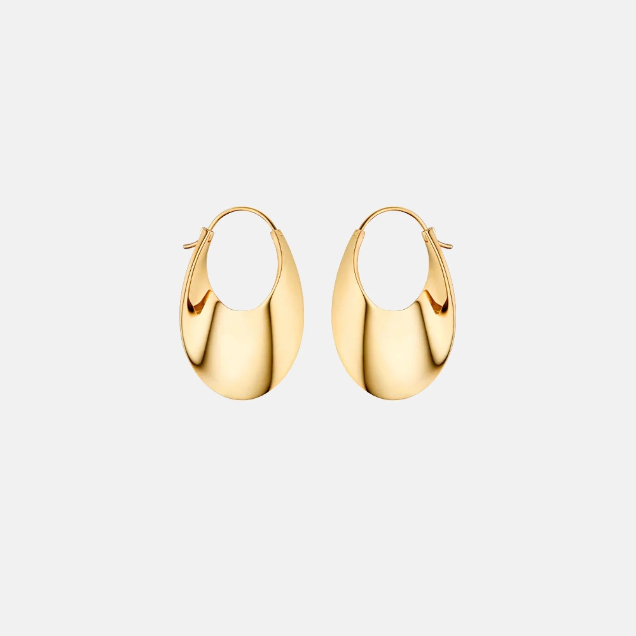 Eole Slim Hoop Earrings 24 Carat Gold Gilded Edition