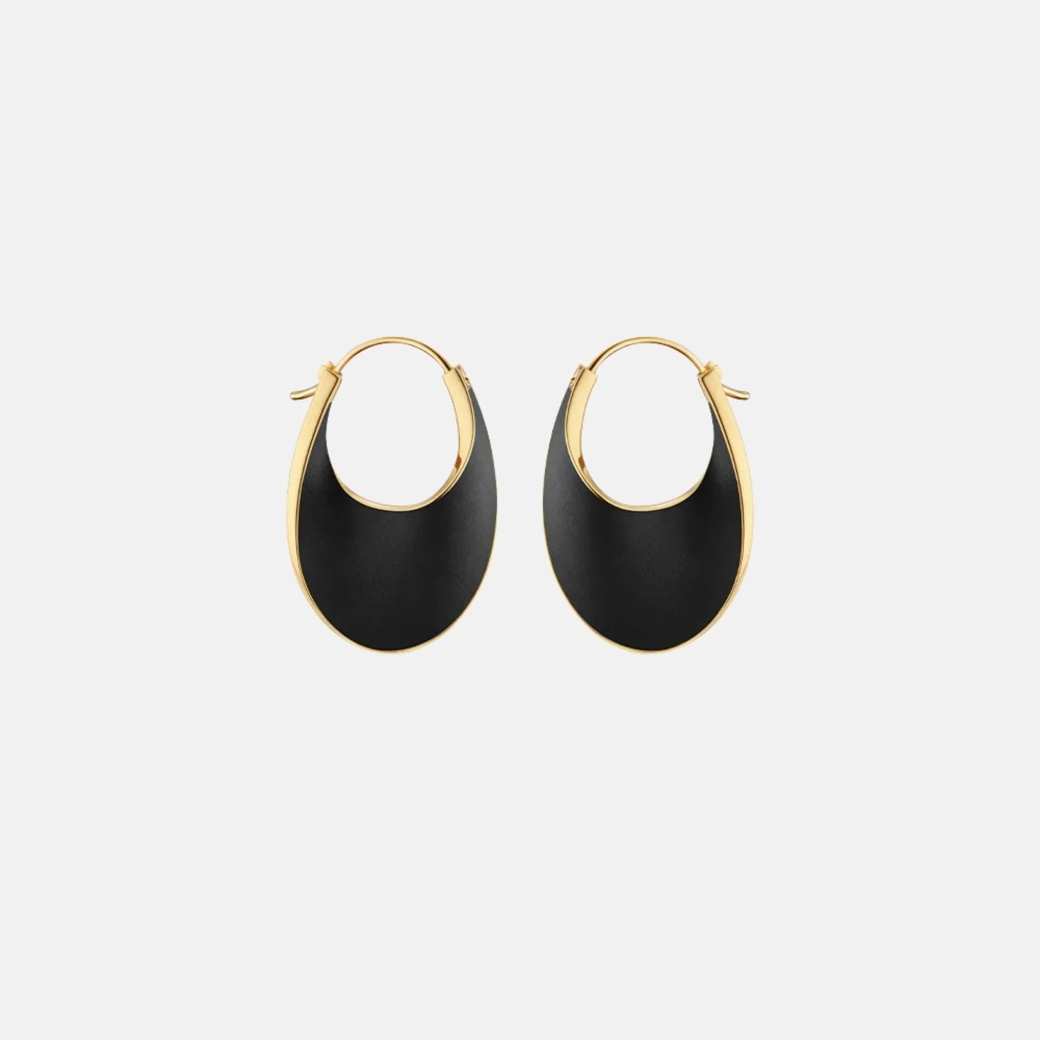 Eole Slim Hoop Earrings Leather Edition