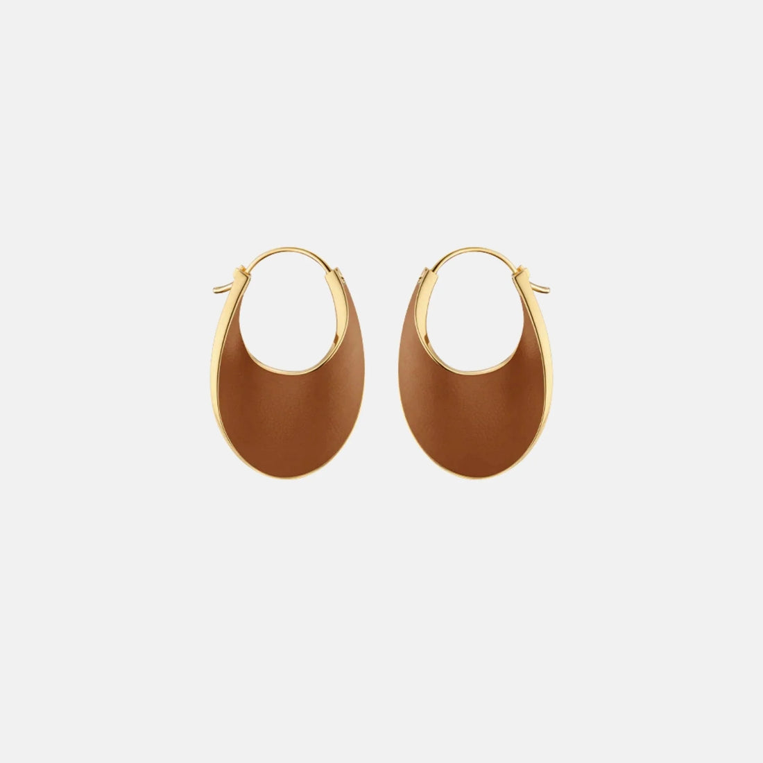 Eole Slim Hoop Earrings Leather Edition