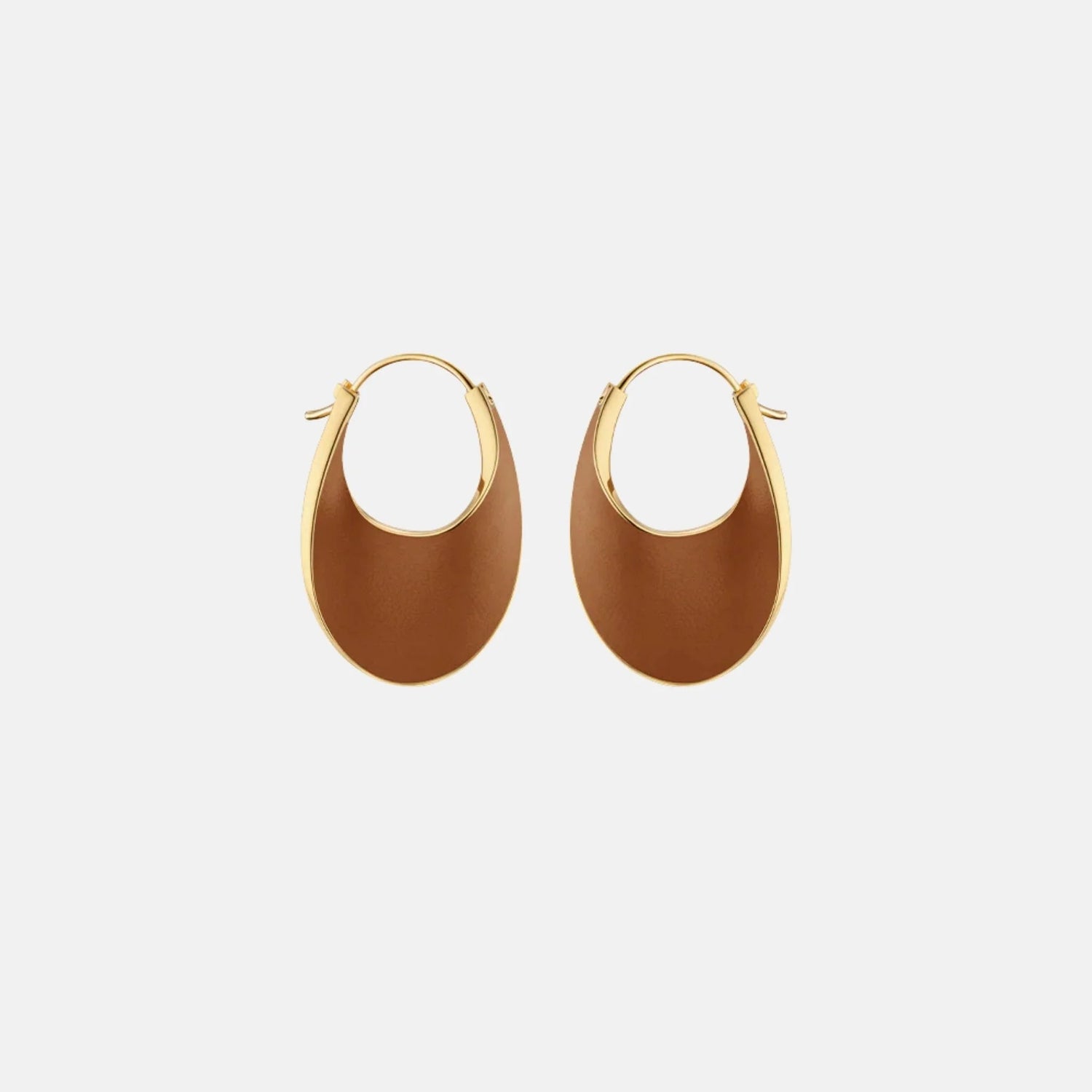 Eole Slim Hoop Earrings Leather Edition