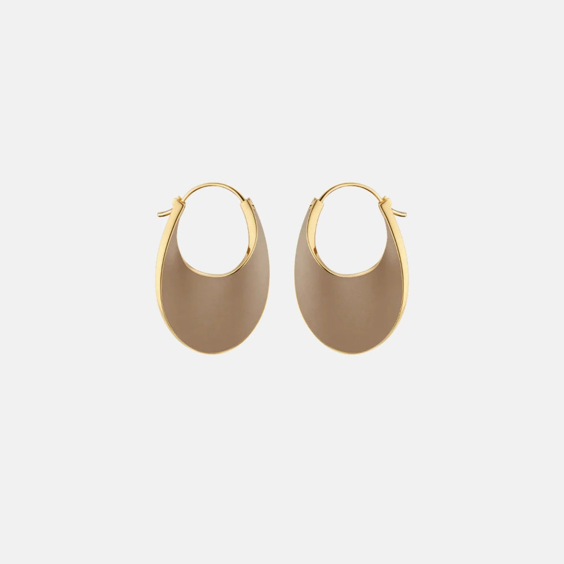 Eole Slim Hoop Earrings Leather Edition