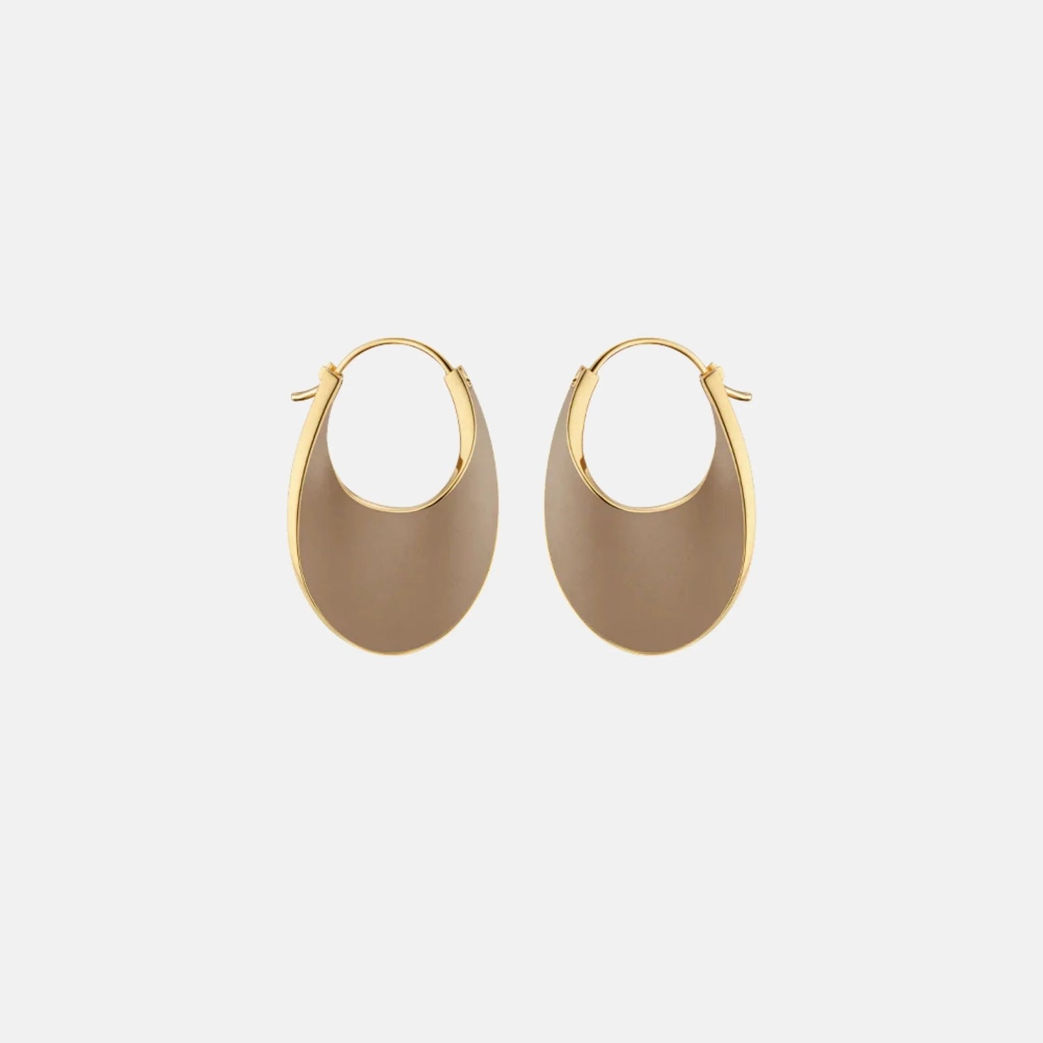 Eole Slim Hoop Earrings Leather Edition