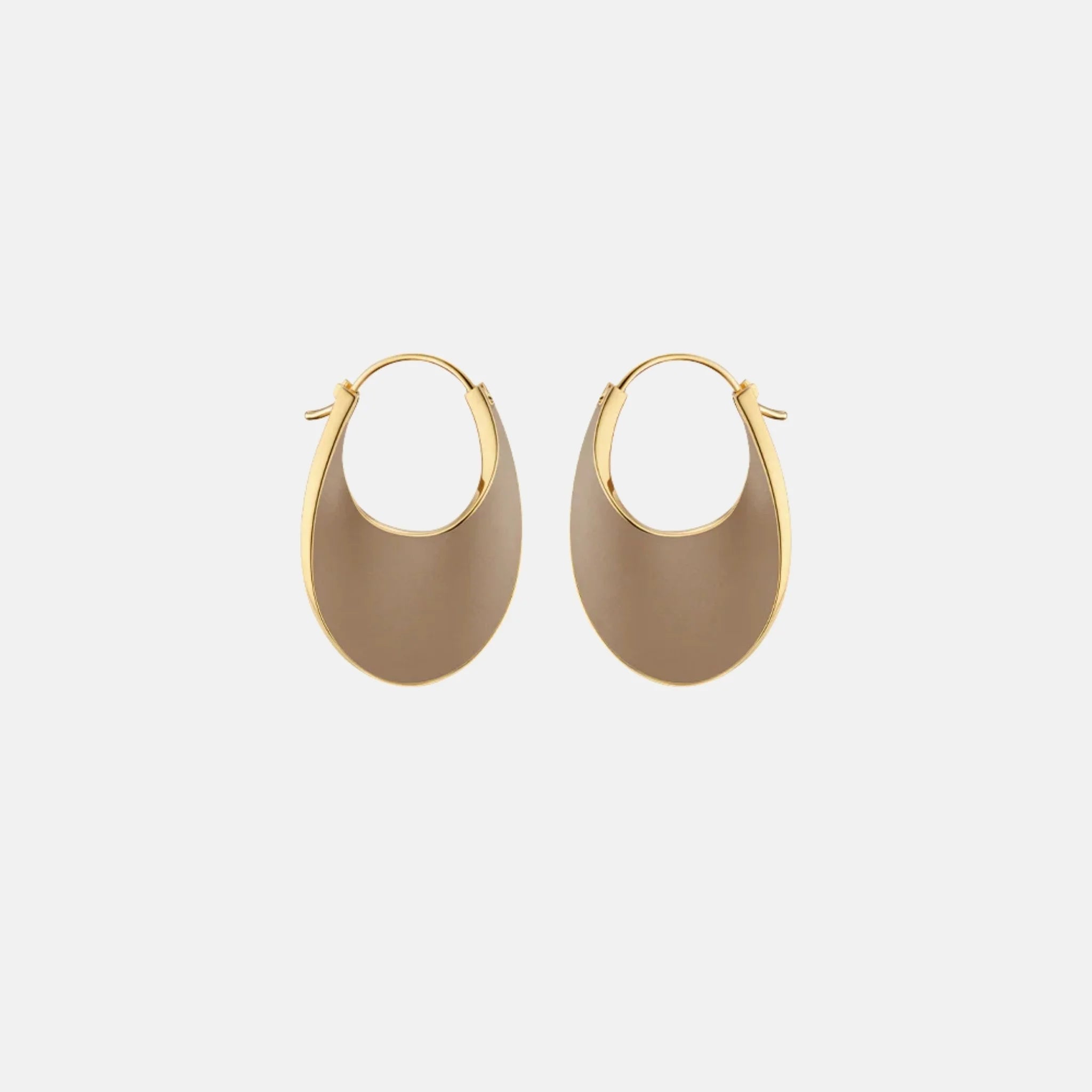 Eole Slim Hoop Earrings Leather Edition